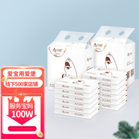 东方爱堡婴儿纸巾 柔纸巾婴儿手口专用62抽\/包 干湿两用 亲肤柔软 原生木浆 柔纸巾24包