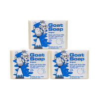 Goat Soap山羊奶皂儿童香皂洗脸皂沐浴皂日常护理护肤润肤手工皂澳洲进口 原味100g*3