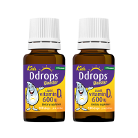 Ddrops滴卓思 婴幼儿童维生素D3滴剂 婴儿ad滴剂 drops婴幼儿宝宝0岁以上钙吸收 儿童D3*2瓶