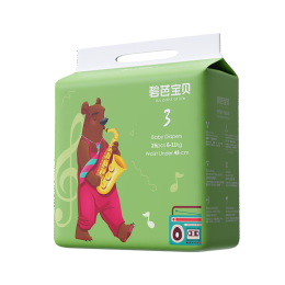 Beaba: 碧芭寶貝 瘋狂動(dòng)物迷嬰兒紙尿褲超薄透氣男女寶干爽柔軟尿不濕 M碼-26片(6-11kg)