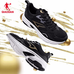QIAODAN 喬丹 男子跑鞋 XM35210265 黑色/金色 44
