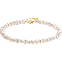 CHJ JEWELLERY 潮宏基 18K黃金珍珠手鏈 3.3g SCK33700194