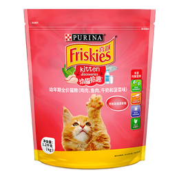 Friskies 喜躍 雞肉魚(yú)肉牛奶菠菜味幼貓貓糧 1.2kg