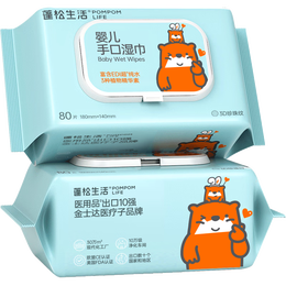 POMPOM LIFE 蓬松生活 嬰兒手口濕巾80抽 5包