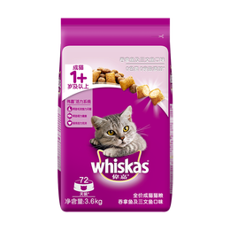whiskas 偉嘉 吞拿魚(yú)及三文魚(yú)味 成貓糧 3.6kg