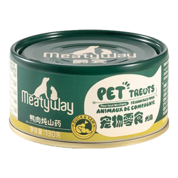 Meatyway爵宴狗罐头 美食家狗零食犬罐头拌饭营养增肥湿粮宠物狗狗鲜食罐 鸭肉山药 1罐共130g