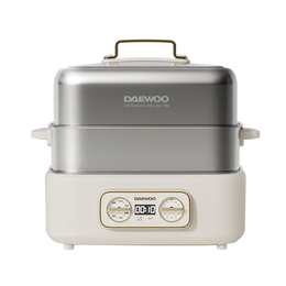 DAEWOO 大宇 電蒸鍋 多功能蒸鍋蒸煮燉一體 家用304不銹鋼多層大容量蒸汽鍋 0塑料0涂層 18L 聚能速蒸 S30