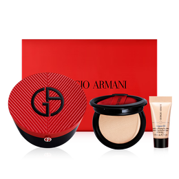 EMPORIO ARMANI 阿瑪尼 紅氣墊褶裥皮氣墊 #2象牙白 15g（贈(zèng) 唇釉#206 1.5g+粉底液#3 5ml+抽繩包+白色禮袋0