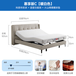 CHEERS 芝華仕 Z018 簡約智能床 霧霾藍(lán) 1.8m床 標(biāo)準(zhǔn)版