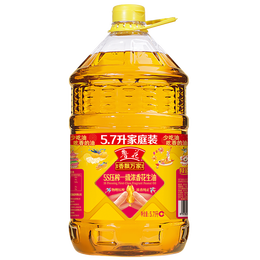 鲁花香飘万家5S压榨一级浓香花生油5.7L