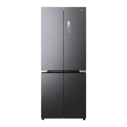 美的（Midea）458M60系列十字对开四门60cm纯平全嵌9分钟急速净味一级变频风冷无霜智能电冰箱以旧换新国补 MR-458WUSPZE 迷楼灰-锦缎