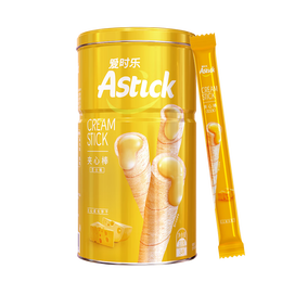 爱时乐（Astick）夹心棒注心饼干芝士味330g 休闲零食喜礼团购早餐 