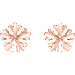 ZHOU LIU FU 周六福 KI094628 雪花18K玫瑰金耳釘 0.5g