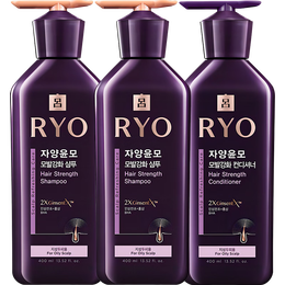 Ryo 呂 紫呂強韌蓬松洗發(fā)水護(hù)發(fā)素控油洗護(hù)套裝 洗400ml*2+護(hù)400ml