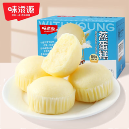 味滋源  營(yíng)養(yǎng)代餐早餐小點(diǎn)心休閑零食小面包 飽腹小吃甜點(diǎn)美食 蒸蛋糕 400g/箱 1件