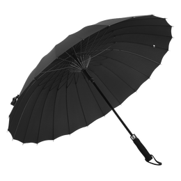 MAYDU 美度 M5005 24骨直桿晴雨傘 黑色