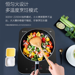 美的（Midea）電磁爐電陶爐 家用大功率 2200W 恒勻火技術 智能定時  火鍋炒菜套裝微晶面板 C22-WH2237