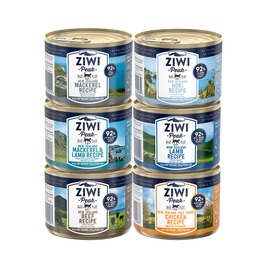 滋益巅峰（ZIWI）猫罐头猫粮185g/罐新西兰进口主食罐全猫成猫幼猫通用湿粮猫罐头 随机口味185gx6