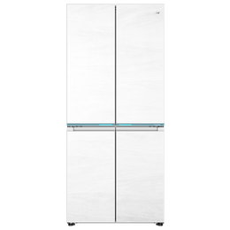 海尔（Haier）【山茶花系列】475升594mm超薄零嵌冰箱 十字对开四开门T型门全空间保鲜EPP超净除菌大容量电冰箱 475L霜月白+60CM零嵌+全空间保鲜+双重除菌