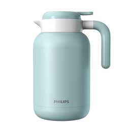 飞利浦（PHILIPS）保温壶焖茶壶 316不锈钢大容量水壶 家用办公暖水瓶按压式热水壶 家用保温壶-蓝色 2L