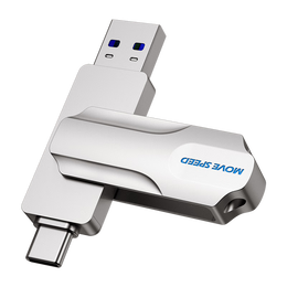 MOVE SPEED 移速 靈動(dòng)Pro系列 YSULDP-128G3S USB 3.0 U盤(pán) 灰色 128GB Micro-B/Type-C雙口