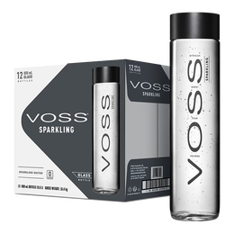 VOSS 芙絲 挪威原裝進(jìn)口蘇打水氣泡水(含氣)800ml*12瓶(玻璃瓶)整箱裝