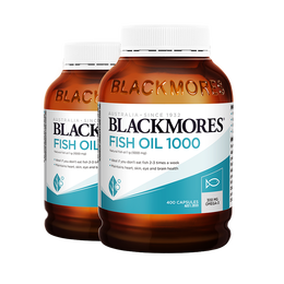 BLACKMORES 澳佳寶 原味深海魚油軟膠囊超值裝400粒*2瓶EPA魚油Omega3成人中老年人澳洲進口純凈安全性價比rtg