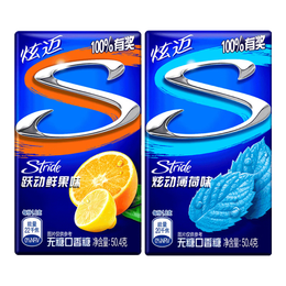 Stride 炫邁 無糖口香糖 薄荷味+鮮果味 （28片*2）100.8g