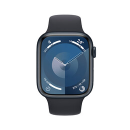 Apple 蘋果 Watch Series 9 智能手表 GPS款 45mm 午夜色 橡膠表帶 S/M
