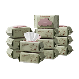 babycare bc babycare嬰兒濕巾 新生兒手口濕紙巾寶寶 屁屁加厚紫蓋濕巾 80抽 12包