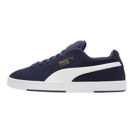 彪马（PUMA）官方【滑板鞋】男低帮经典复古百搭运动轻便透气板鞋SUEDE356414 粗呢蓝-白色-金色-28 39