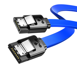 山澤 3UL-05B SATA3.0 視頻線纜 0.48m 藍(lán)色 直對直 奢華版