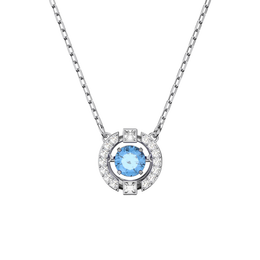 SWAROVSKI 施華洛世奇 SPARKLING DANCE系列 5279425 跳動的心項鏈 38cm 藍色