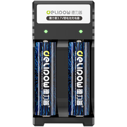 Delipow 德力普 18650 鋰電池+雙槽充電器 黑藍(lán) 5550mWh 2節(jié)