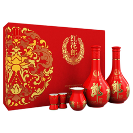 郎酒 红花郎 陈酿 高度白酒 酱香型 53度 500mL 2瓶 红十 礼盒装