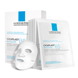 LA ROCHE-POSAY 理膚泉 B5面膜5片補(bǔ)水保濕多效修復(fù)敏感泛紅積雪草苷護(hù)膚品化妝品