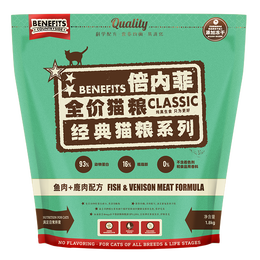 倍内菲猫粮全价冻干猫粮无谷猫粮成猫幼猫全期通用全价猫粮 鹿肉+三文鱼（1.8kg）