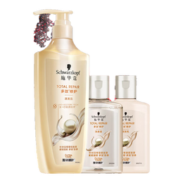 施华蔻（Schwarzkopf）新多效修护洗发露400ml+120ml洗护旅行装 柔顺滋养洗发水 洗头膏