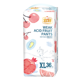 PLUS會員：YIYING 宜嬰 弱酸水果系列 拉拉褲 XL36片