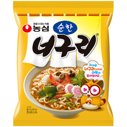 NONGSHIM 農(nóng)心 韓國進(jìn)口 小浣熊原味烏冬湯味烏龍面 海鮮味拉面方便面 加班休閑食品 五連包 120g*5包