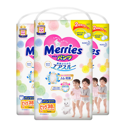 Merries 妙而舒 花王妙而舒嬰兒學(xué)步褲XL38*3包