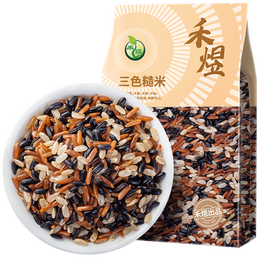 HE YU 禾煜 三色糙米1kg（黑米 紅米 糙米 五谷雜糧 粗糧主食 真空裝）
