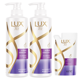 力士（LUX）玻尿酸水润丝滑柔顺洗发水500gx2+200g 干枯毛躁 胶原蛋白留香