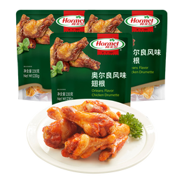 荷美尔（Hormel）奥尔良鸡翅中空气炸锅预制菜半成品儿童早餐炸鸡翅烧烤露营食材 奥尔良翅根230g*2【9月1日到期】
