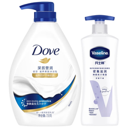 PLUS會員：Vaseline 凡士林 身體乳大白罐400ml密集滋潤+多芬營潤沐浴露730g+旅行裝30ml*2