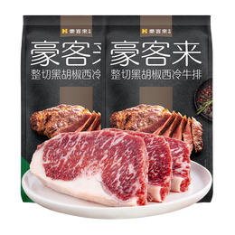 houcaller 豪客來(lái) 黑胡椒整切西冷牛排 130g*10片+醬包 20g*10包