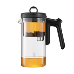 鸣盏飘逸杯玻璃内胆按压式磁吸无杆泡茶壶茶水分离冲茶器茶具懒人茶壶