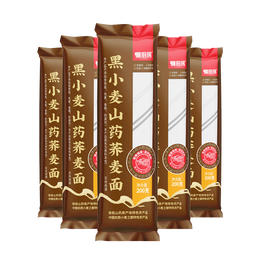 慢厨房 山药挂面 黑小麦荞麦鸡蛋龙须细圆面条拉面刀削面宽炸酱油泼拌面 铁棍山药荞麦面100g*20袋