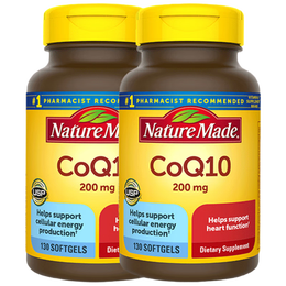 Nature Made 天維美 高含量輔酶CoQ10膠囊 200mg 130粒/2瓶 成人 送禮優(yōu)選 美國進口