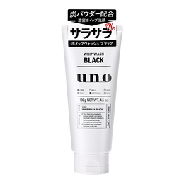 资生堂（Shiseido）UNO男士洗面奶控油洁面乳祛痘深层保湿清洁去黑头角质日本进口 活性炭强力控油（黑色）